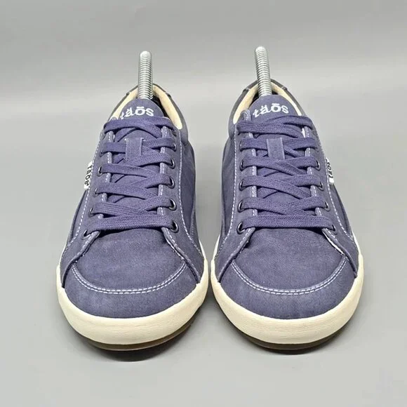 Taos Moc Star 2 Indigo Distressed Canvas Lace Up Shoes Women's Size 8 - Picture 4 of 12